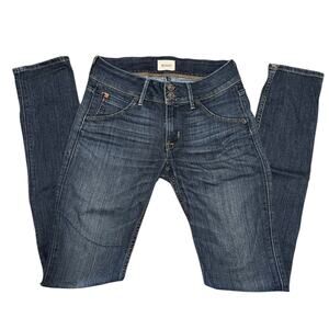 Hudson Womens Super Model Collin Mid Rise Skinny Jeans Dark Wash Size 25